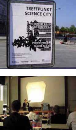 Poster for ‘Treffpunkt’ on the campus area